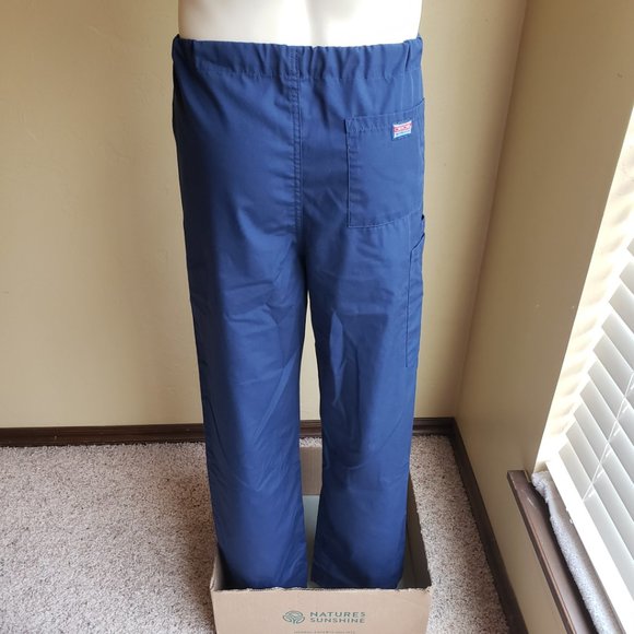 Cherokee Workwear Unisex Drawstring Cargo Scrub Pants – Size M - Picture 7 of 8